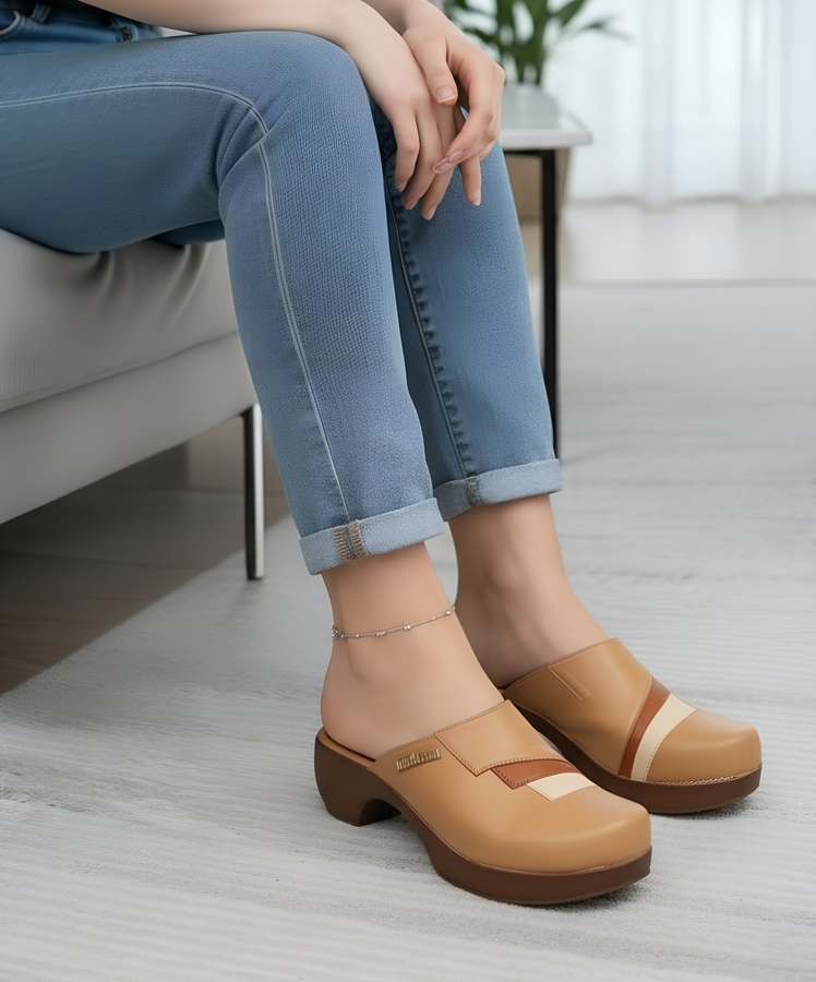 بابوج طبي جلد طبيعي 5 سم